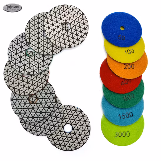 4 Polegada 100mm Boa Qualidade Ferramentas de Polimento de Granito Mármore Diamante Almofada de Polimento Seco para Pedra de Quartzo Concreto
